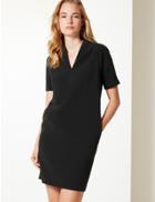 Marks & Spencer V Neck Tunic Shift Dress Black