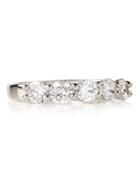Marks & Spencer Platinum Plated Diamant Band Ring Silver Mix