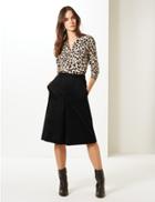 Marks & Spencer A-line Midi Skirt Black