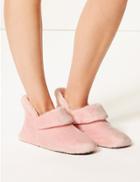 Marks & Spencer Turned Down Slipper Boots Pink