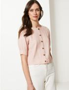 Marks & Spencer Short Sleeve Shirt Light Pink