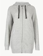 Marks & Spencer Longline Long Sleeve Sweatshirt Grey Marl