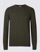 Marks & Spencer Pure Cotton Jumper Dark Green Mix