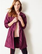 Marks & Spencer Long Pack Away Parka Dark Magenta