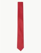 Marks & Spencer Skinny Textured Tie Burgundy