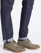Marks & Spencer Suede Lace-up Gibson Shoes Grey