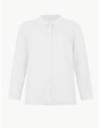 Marks & Spencer Curve Pure Linen Shirt Eco White