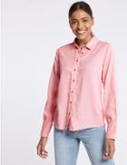 Marks & Spencer Washed Tencel Shirt Pink