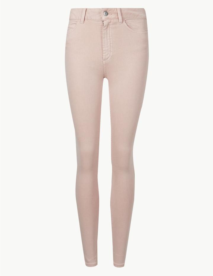 Marks & Spencer Mid Rise Super Skinny Jeans Melba Blush