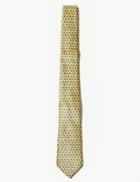 Marks & Spencer Pure Silk Turtle Print Tie Yellow Mix
