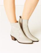 Marks & Spencer Leather Western Boots White