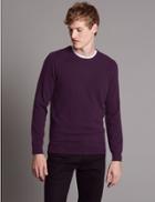 Marks & Spencer Pure Cashmere Crew Neck Jumper Berry