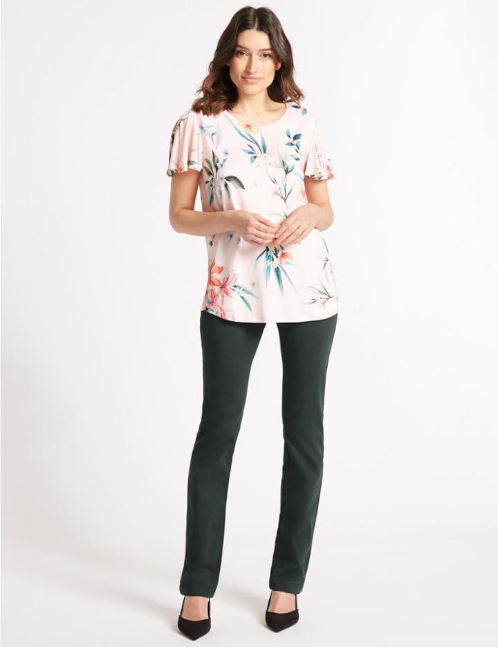 Marks & Spencer Straight Leg Roma Rise Jeans Cedar