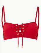 Marks & Spencer Non-wired Bandeau Bikini Top Red
