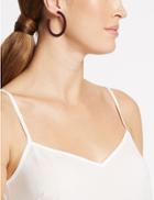 Marks & Spencer Velvet Hoop Earrings Berry