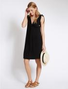 Marks & Spencer Knot Front Sleeveless Beach Dress Black
