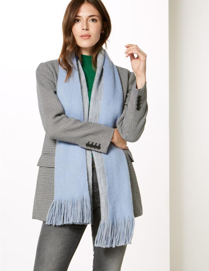Marks & Spencer Double Sided Brushed Scarf Lilac Mix