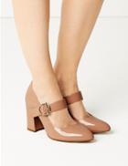 Marks & Spencer Wide Fit Almond Toe Court Shoes Nude