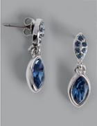 Marks & Spencer Pav Navette Diamant Drop Earrings Made With Swarovski Elements Light Blue