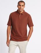 Marks & Spencer Pure Cotton Polo Shirt Russet