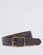 Marks & Spencer Leather Full Buckle Casual Belt Brown