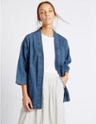 Marks & Spencer Denim Judo Jacket With Belt Denim