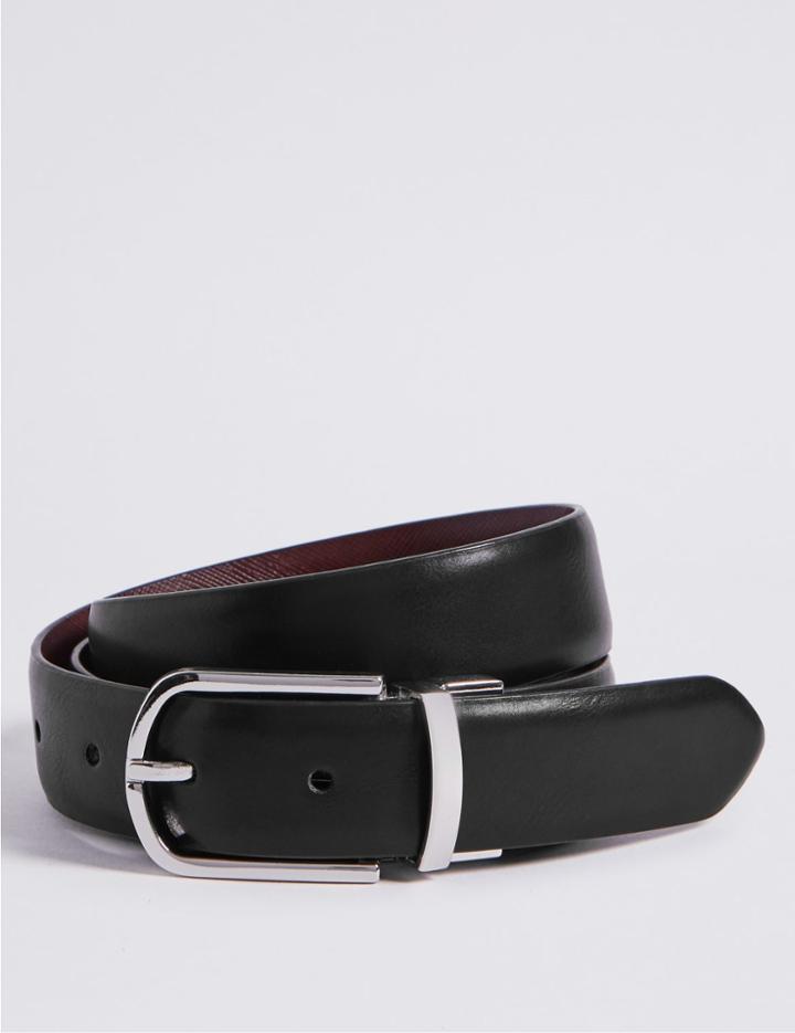 Marks & Spencer Oval Buckle Reversible Belt Black