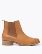 Marks & Spencer Leather Chelsea Boots Tan
