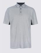 Marks & Spencer Regular Fit Pure Cotton Polo Shirt White Mix