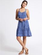 Marks & Spencer Woven Flippy Beach Dress Blue Mix