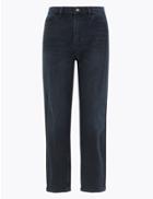 Marks & Spencer High Waist Ankle Grazer Jeans Blue/black