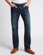 Marks & Spencer Straight Fit Stretch Jeans With Stormwear&trade; Tint