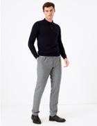 Marks & Spencer Slim Fit Wool Blend Tapered Trousers