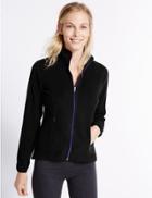 Marks & Spencer Zipped Pocket Fleece Jacket Black