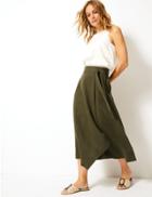 Marks & Spencer Wrap Midi Skirt Khaki