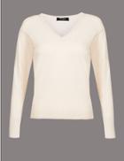 Marks & Spencer V-neck Long Sleeve Jumper Champagne