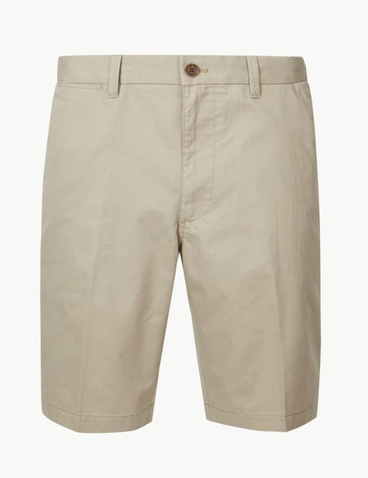 Marks & Spencer Super Light Weight Chino Shorts Stone