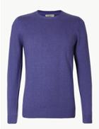 Marks & Spencer Pure Cotton Crew Neck Jumper Violet