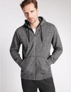 Marks & Spencer Textured Hooded Top Grey Mix