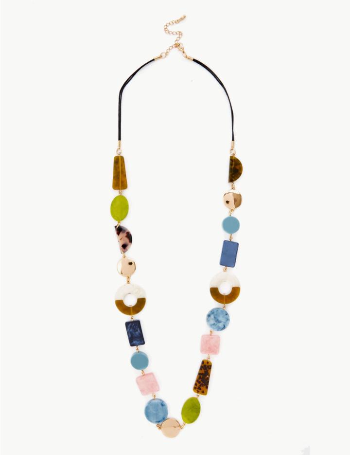 Marks & Spencer Mixed Stone Skin Kind&trade; Long Rope Necklace Multi