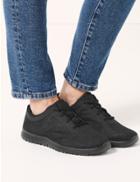Marks & Spencer Wide Fit Lace-up Trainers Black