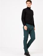 Marks & Spencer Slim Fit Cotton Stretch Chinos Teal