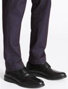 Marks & Spencer Lightweight Leather Gibson Shoe Black