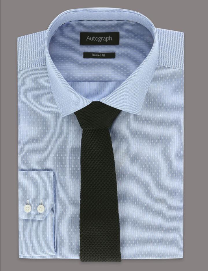 Marks & Spencer Pure Silk Premium Waffle Evening Tie Black
