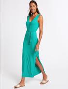 Marks & Spencer Ruched Maxi Dress Green