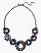 Marks & Spencer Circle Link Collar Necklace Purple Mix
