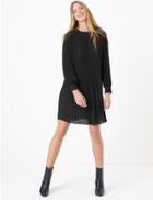 Marks & Spencer Pleated Swing Mini Dress Black