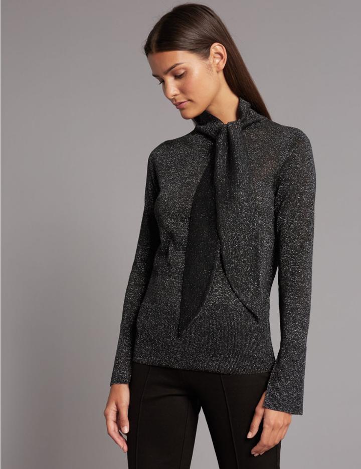 Marks & Spencer Turtle Neck Jumper Silver Mix
