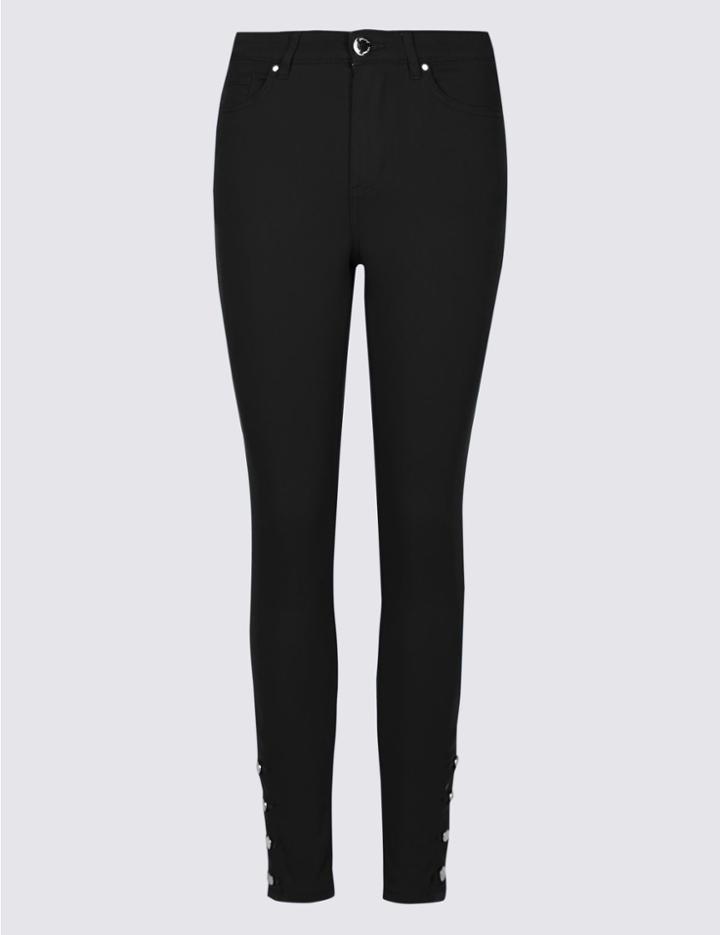 Marks & Spencer Hem Detail Roma Rise Jeans Black