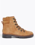 Marks & Spencer Suede Lace Up Hiker Ankle Boots Tan